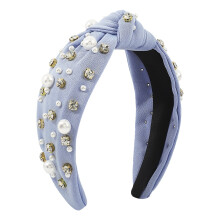 Rhinestone Knotted Headband for Women One Size