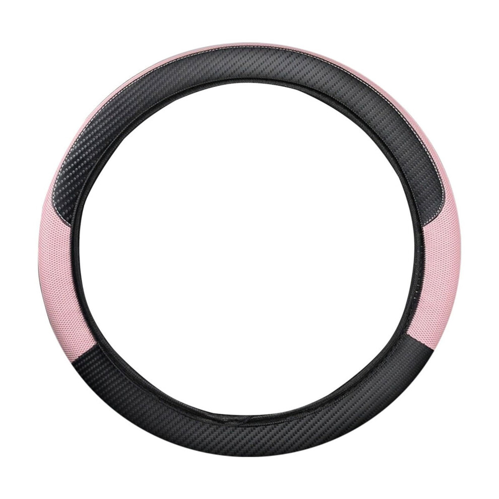 Car Steering Wheel Cover, Anti-Slip Safety Soft Breathable Heavy Duty Thick Steering Wheel Cover, For Car Truck Jeep (Pink) Pink 9165521635115