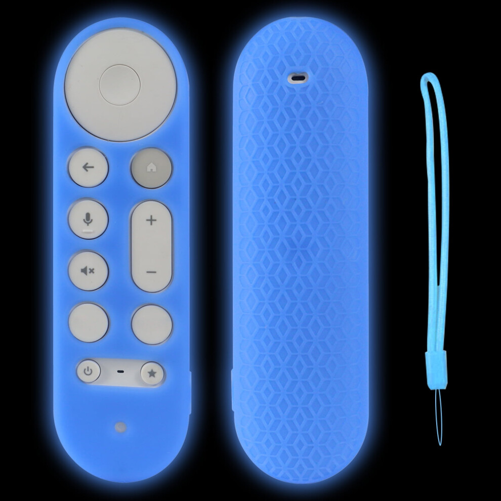 Silicone Remote Case For Google Tv Streamer 4K (2024), Compatible With Google Gy3le, Protective Sleeve + Lanyard Blue 9165521634668