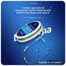 High-Strength Braided Fishing Line Set – Pre-Rigged with Double Hooks & Main Line for Carp, Catfish, Bighead Carp