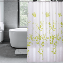 Doublure de douche en PEVA de qualité supérieure, 183 x 183 cm, œillets antirouille, imperméable et légère – Compatible avec J02