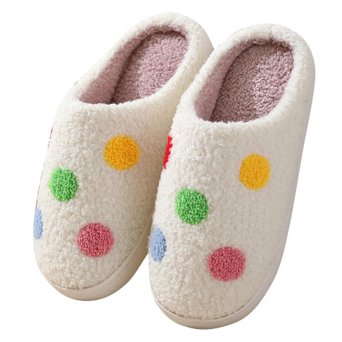 Unisex παντόφλες με κινούμενα σχέδια σε σχήμα καρδιάς Love, βελούδινα ζεστά παπούτσια