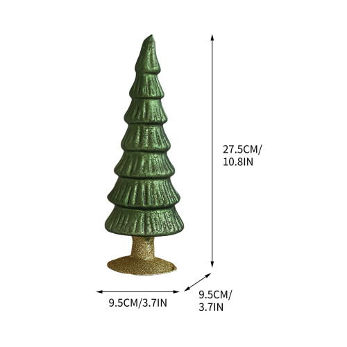 LED Glass Christmas Tree Warm White Lights Battery Powered 2