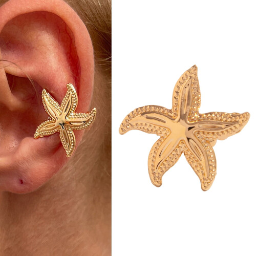 Solformet ørecuff til kvinder, legering, 1 stk. 1