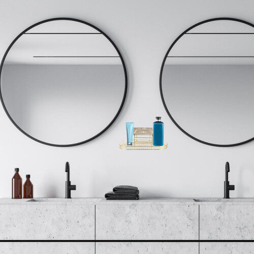 Porte-brosse à dents en fer ajouré, doré, 1 pièce 2