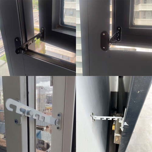 Adjustable Window Limiters Carbon Steel Lock Tilt Control Window Stopper for Various Doors Hardware 1