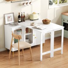 Rotating Extendable Bar Cabinet, Doors & Storage