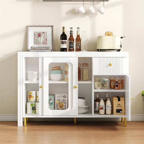 Rotating Extendable Bar Cabinet, Doors & Storage 2