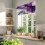 Marble Grey Purple Valance 54x18in Light Filtering 3