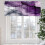 Marble Grey Purple Valance 54x18in Light Filtering 5