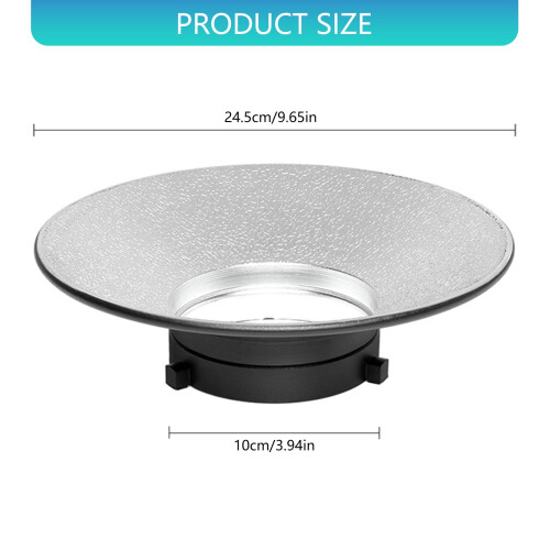 Universally Mount Reflector 120Degree Angles Diffuser Dish Enhances Photography Lighting Uniform Light Distribution 2