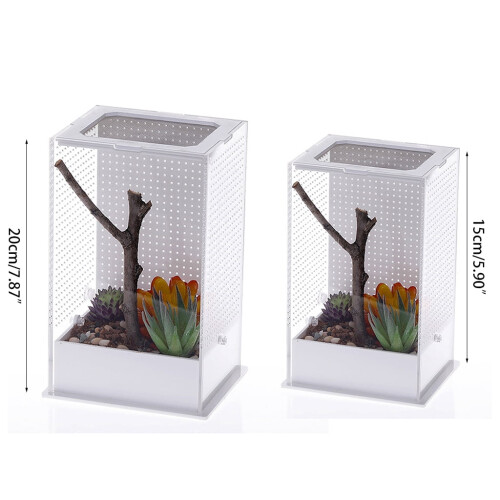 Bærbart terrarium i klart plast for reptiler 1