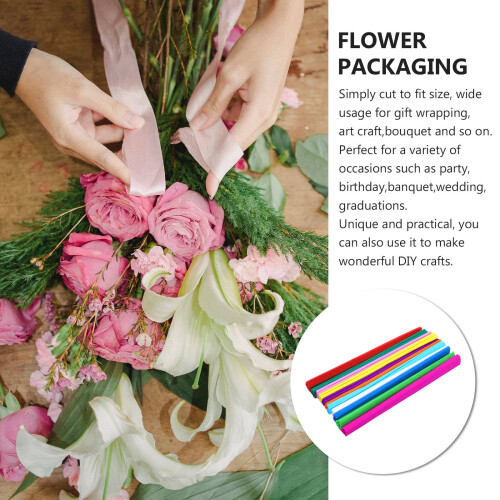 Kreppapir for DIY-blomsterpakking og innpakning 2