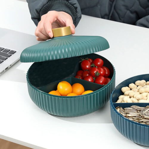 Round Dried Fruit Plate Green, Food Storage 1