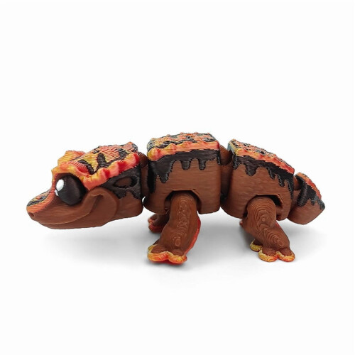 3D nyomtatott búbos gekkó dísz ízületekkel 1