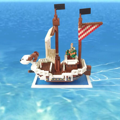 One Piece Anime Merry Pirate Ship Κατασκευή Σετ για Ενήλικες Συμβατά με Lego 2