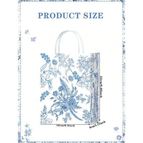 Sacchetti regalo floreali blu e bianchi – Chinoiserie, 1