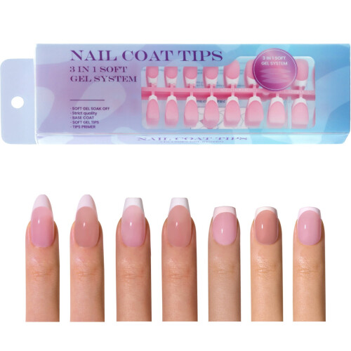 X Coat Tips Συμβουλές για φυσικά νύχια Κοντά τετράγωνα/αμυγδαλωτά νύχια Μαλακά νύχια 1