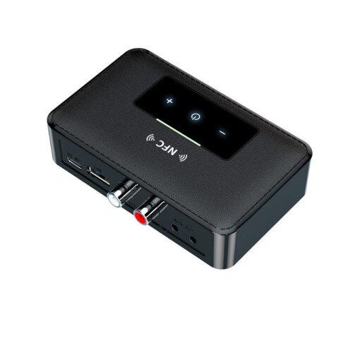 Bluetooth stereo-adapter, Bluetooth 5.3-ontvanger, multifunctionele interface, draadloze verbinding met groot bereik, intuïtief LCD-scherm. 1