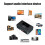 Bluetooth stereo-adapter, Bluetooth 5.3-ontvanger, multifunctionele interface, draadloze verbinding met groot bereik, intuïtief LCD-scherm. 5