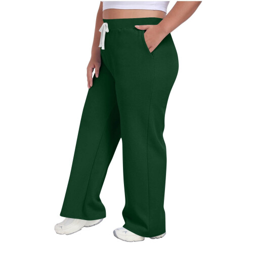 Damen-Freizeithose in Übergröße mit Kordelzug im Bund, einfarbig 2