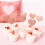 Glitter hart taarttopper Valentijnsdag, 20 stuks 5
