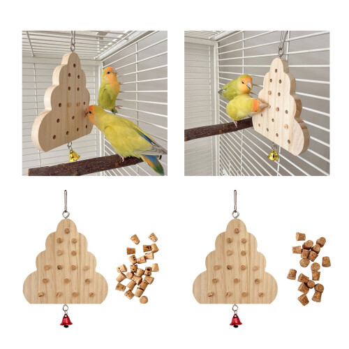 Lovebirds Parrots Budgies Cage Toy Πληκτρολόγιο Αναρρίχησης Φυσικό παιχνίδι λείανσης γομφίων 1