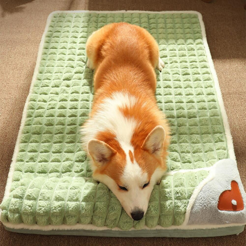 Ζεστό χαλάκι κρεβατιού σκύλου με μαξιλάρι, πλενόμενο, αφαιρούμενο κάλυμμα για 1