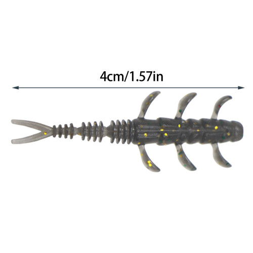 Esche artificiali morbide con coda divisa, swimbaits da 4 cm, 0,35 g, 10 pezzi 2