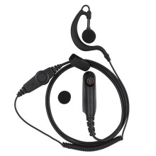 Auricolare insonorizzante con microfono nascosto per ricetrasmittente, con clip auricolare a vestibilità sicura e snodo girevole, compatibile con