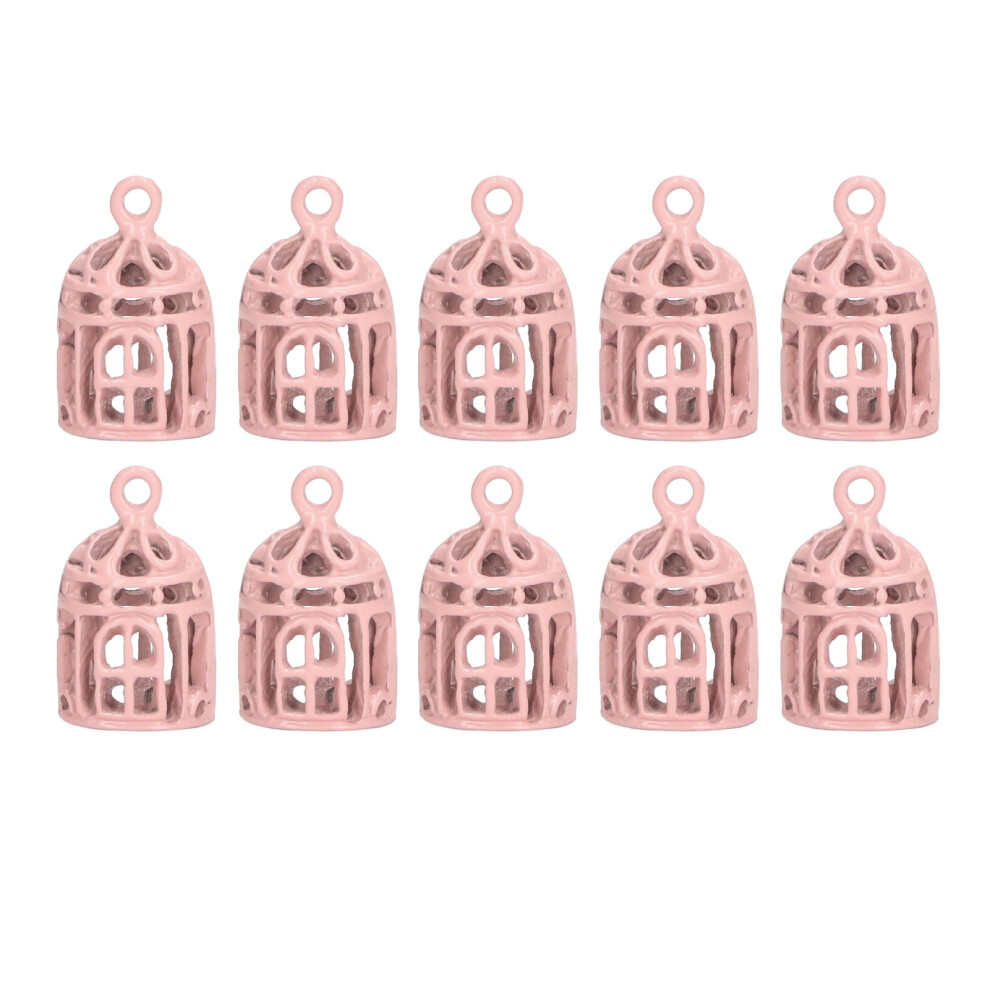 Mini Stainless Steel Birdcage Ornament Decorative Model Highly Realistic Exquisite Workmanship Micro Landscape Accessory Dollhouse Decoration Photo