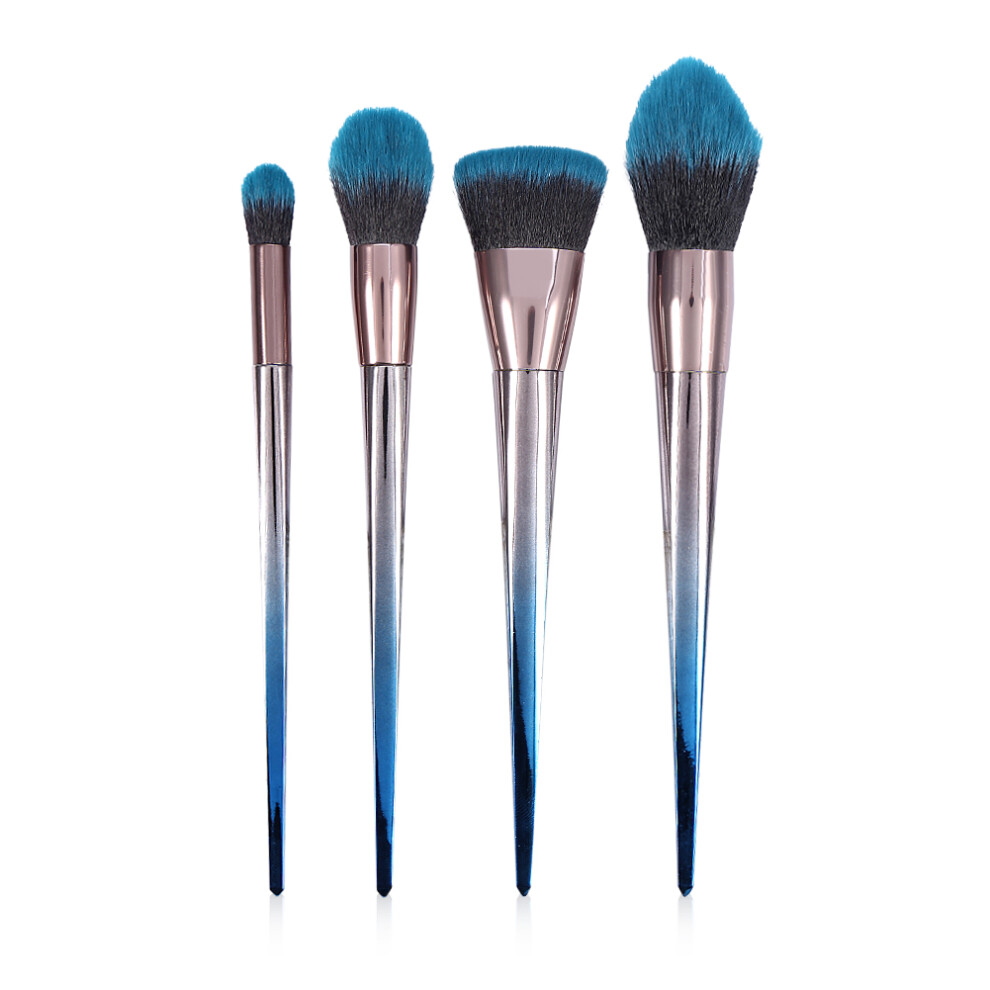 Premium Makeup Brushes Crystal Handle Soft Bristles Natural Color Blending Even Powder Distribution Sparkle Makeup Durable Plastic Handle For