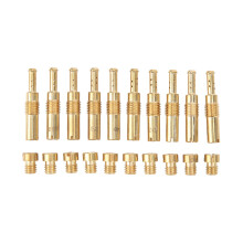 Hoofdsproeier carburateur stationairsproeier set, eenvoudig te installeren, schroefdraad M6X0.75mm, messing constructie, slijtvast, verwisselbaar,