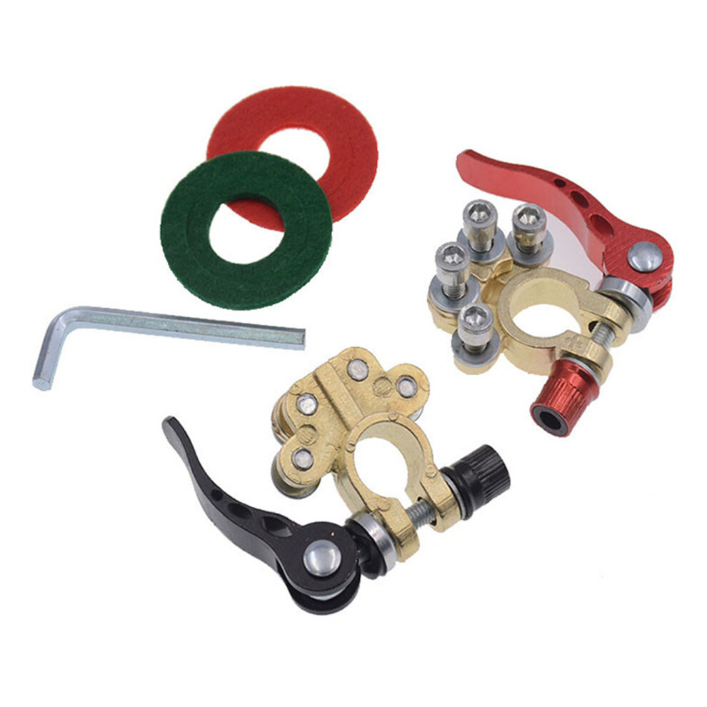 Battery Terminals Brass Battery Cable Ends Quick Release Car Battery Terminal Excellent Conductivity Corrosion And Rust Resistance Quick Disconnect 9551475265773