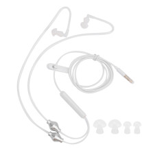 Căști stereo cu tub de aer, anti-radiații, izolare fonică, cu microfon încorporat, comenzi hands-free, compatibilitate universală