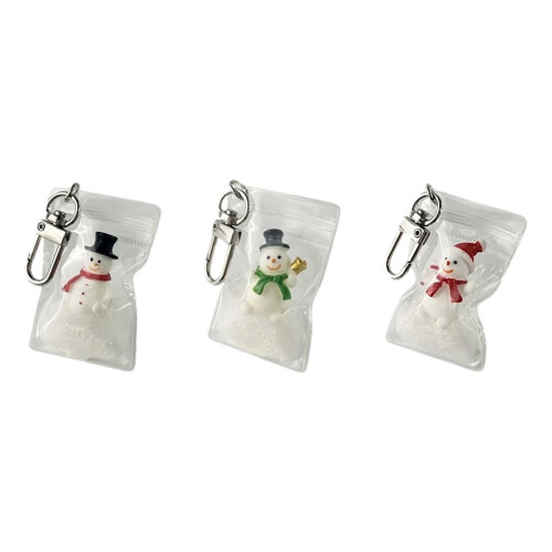 Schneemann-Schlüsselanhänger für Schlüssel, Handy oder Rucksack