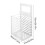 Panier de rangement suspendu gris, bac mural en maille avec 3