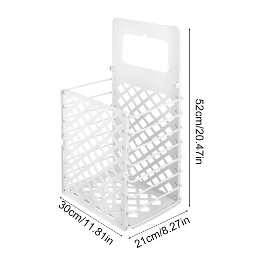 Panier de rangement mural en maille gris blanc beige 2