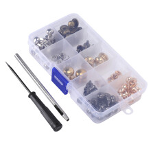 Adjustable Snap Setter Tool With Metal Snap Buttons For Canvas And Leather Durable And Long-Lasting Brass Components Sewing Snaps Kit Quick Charge