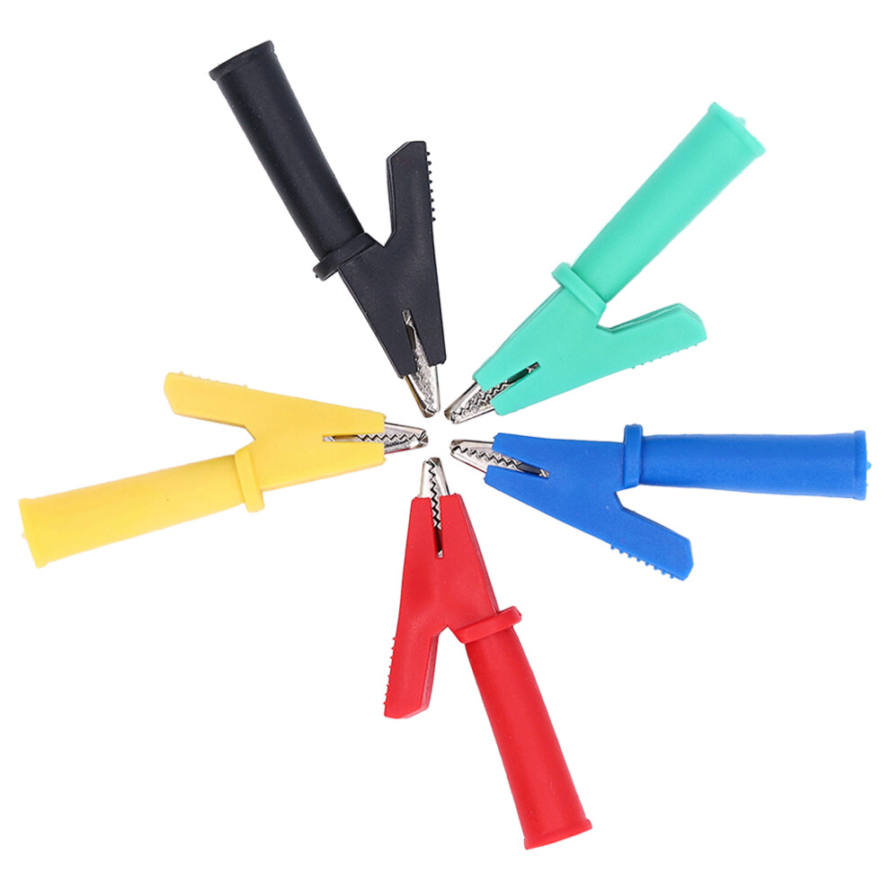 Safety Insulated Alligator Clips Electrical Test Leads Copper Wire Corrosion Resistant Enhanced Conductivity Flexible Secure Grip Color Coded Easy 9180479380399