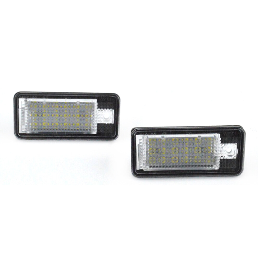 High Brightness License Plate Compatible With Audi, Xenon Led Tag Lamp Plug Play Error Free Can Bus Design Long Service Life Waterproof Light/White 9014198292650