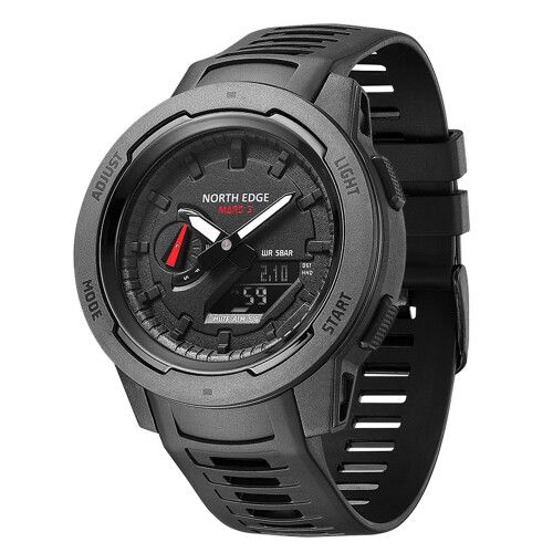 Black Carbon Fiber Sport Watch 50M 4.5cm Dial 2