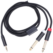 Hi-Fi-lydkabel med Y-splitter, stereokabel med multiskjerming og gullbelagte plugger for forbedret signaloverføring og sikre tilkoblinger