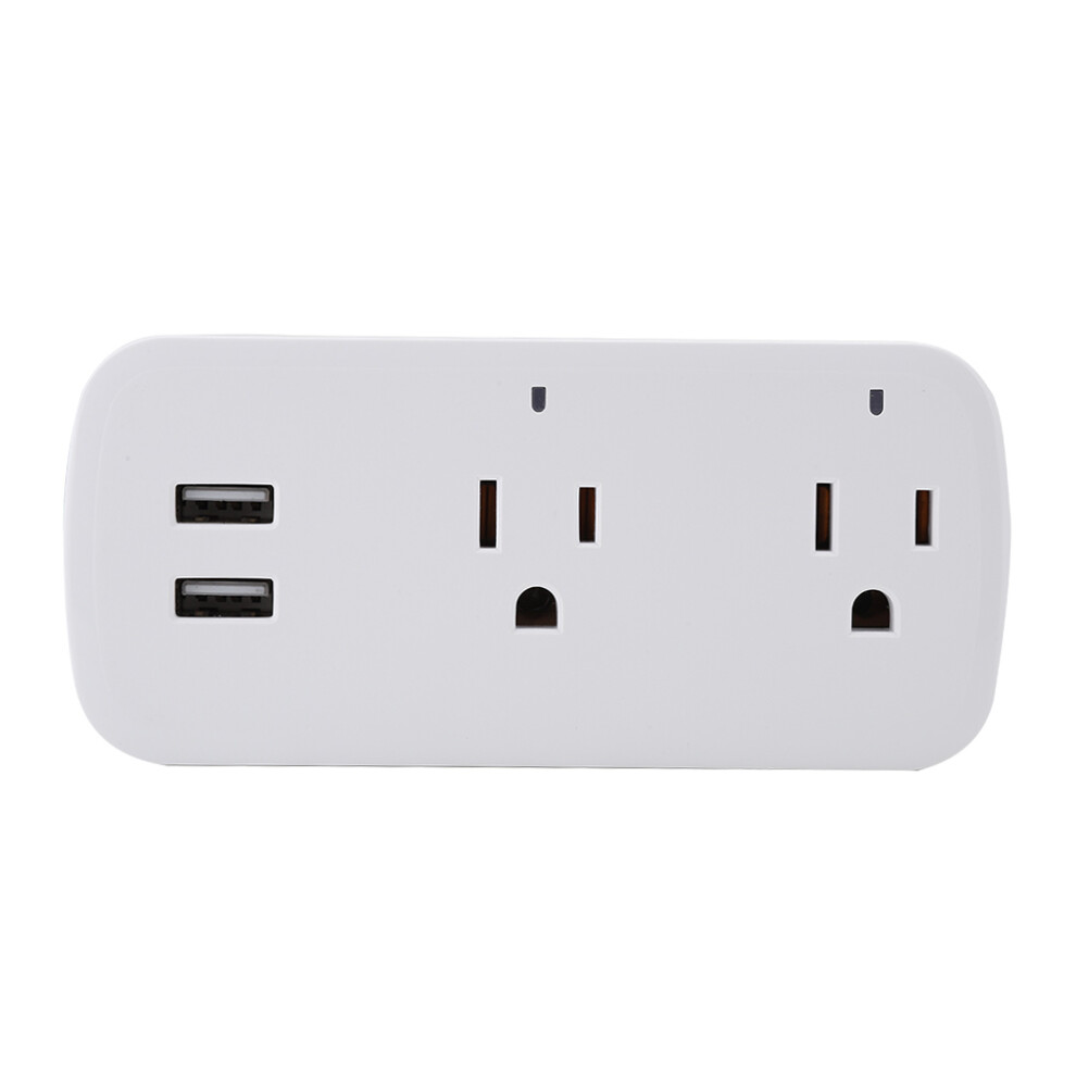 Voice Controlled Smart Outlet, Wireless Remote Control Independent Control Usb Charging Ports Surge Protector Works With Alexa Google Home Compact 9551475265117