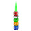 LED-lysende terninglighter vindtæt, genopfyldelig, grøn 9,3 cm 2