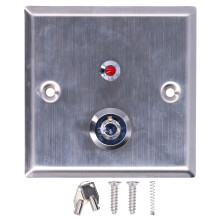 Universal Key Switch Lock for Access Control with Stainless Steel Panel, Bi Color LED Indicator and Gate Door Opener Compatibility