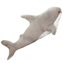 Cuscino morbido a forma di squalo in peluche, realistico e adorabile, gigante, peluche per bambini e adulti, stile cartone animato carino, perfetto
