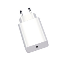 EU-laturipistoke Matka-USB-virtalähde Ylilataussuojalla, Nopea lataus ja Yleiskäyttöinen Yhteensopivuus iPhonelle, Samsungille, Erittäin Pieni