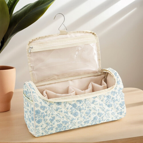 Portable Cosmetic Bag with Hanging Hook Large Capacity 2