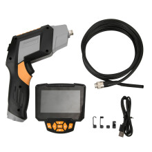 Semi-rigide slangcamera HD-borescoop met endoscoopcamera met verlichting, verstelbare LED-verlichting, waterdichte inspectieborescoop met afneembaar